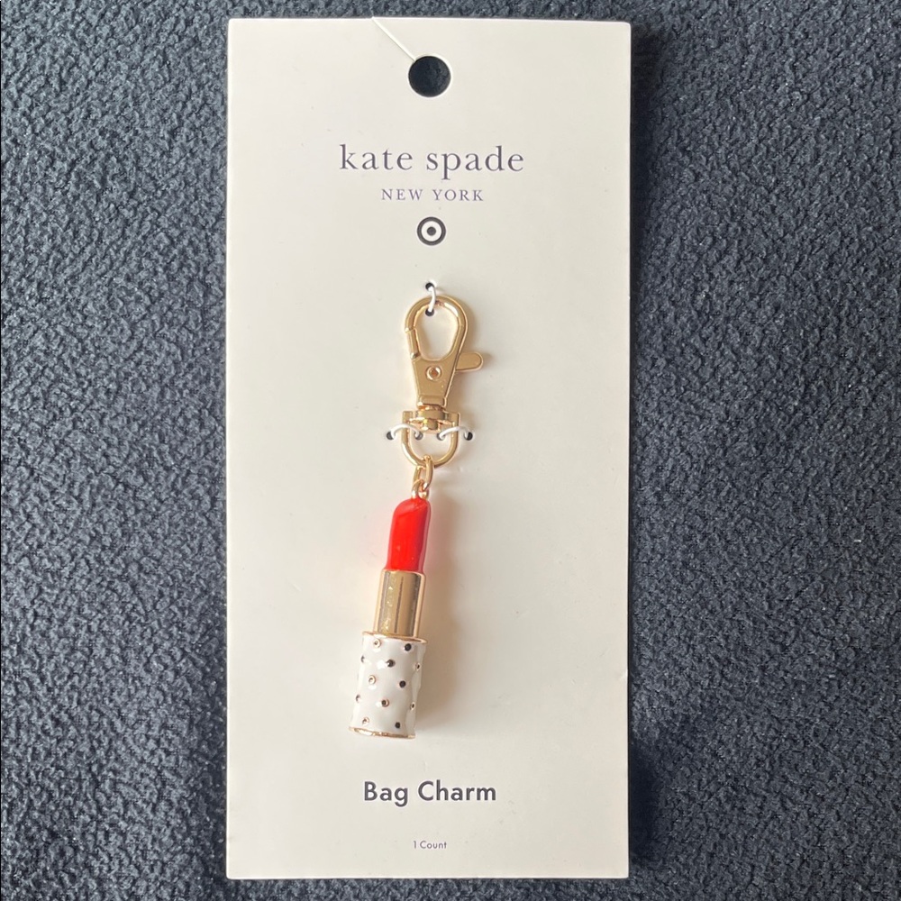 NWT Kate Spade Lipstick Bag Charm Keychain